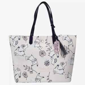 Pokemon Pikachu Floral Design tote Bag